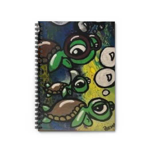 Spiral Notebook — Cute Sea Turtle Art Ruled Journal