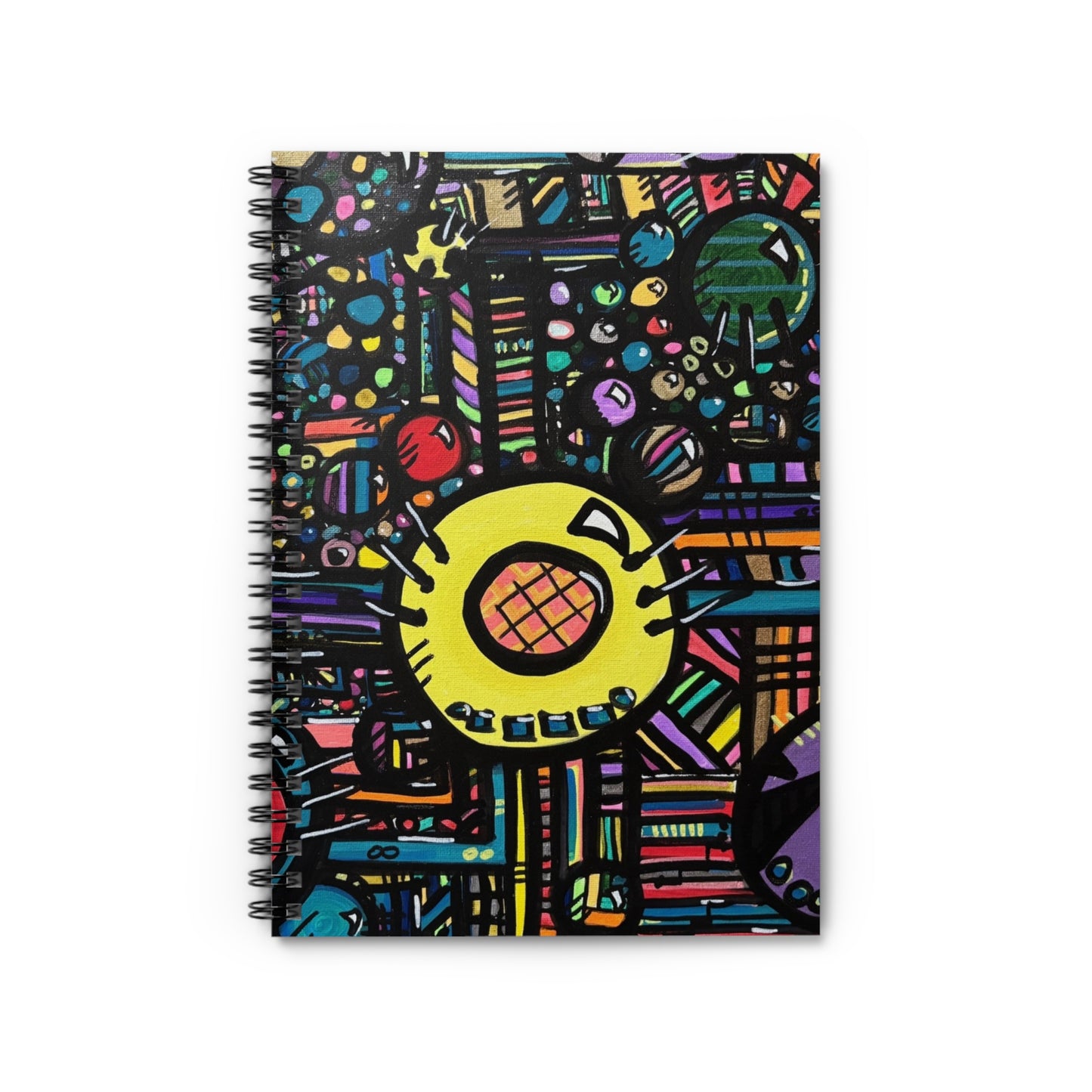 Colorful Abstract Doodle Spiral Notebook — Ruled Journal for Notes & Sketches