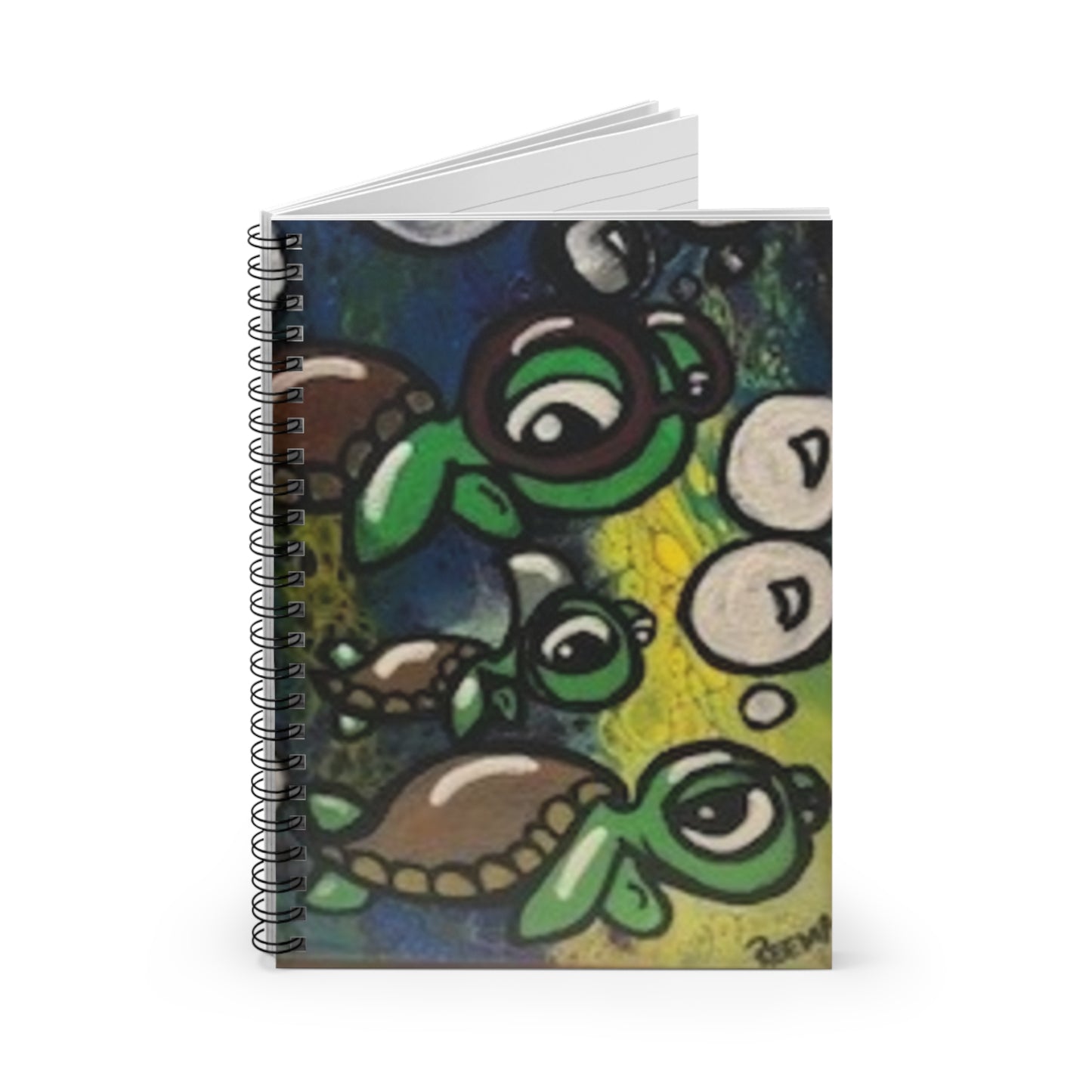 Spiral Notebook — Cute Sea Turtle Art Ruled Journal